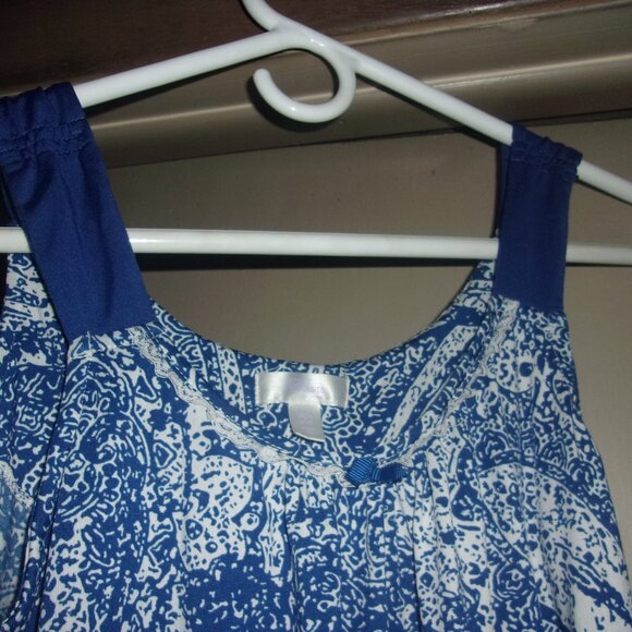 Women's Secret Ttreasures Long Blue/White Nightgown Dress S/CH (4-6) - Picture 2 of 7